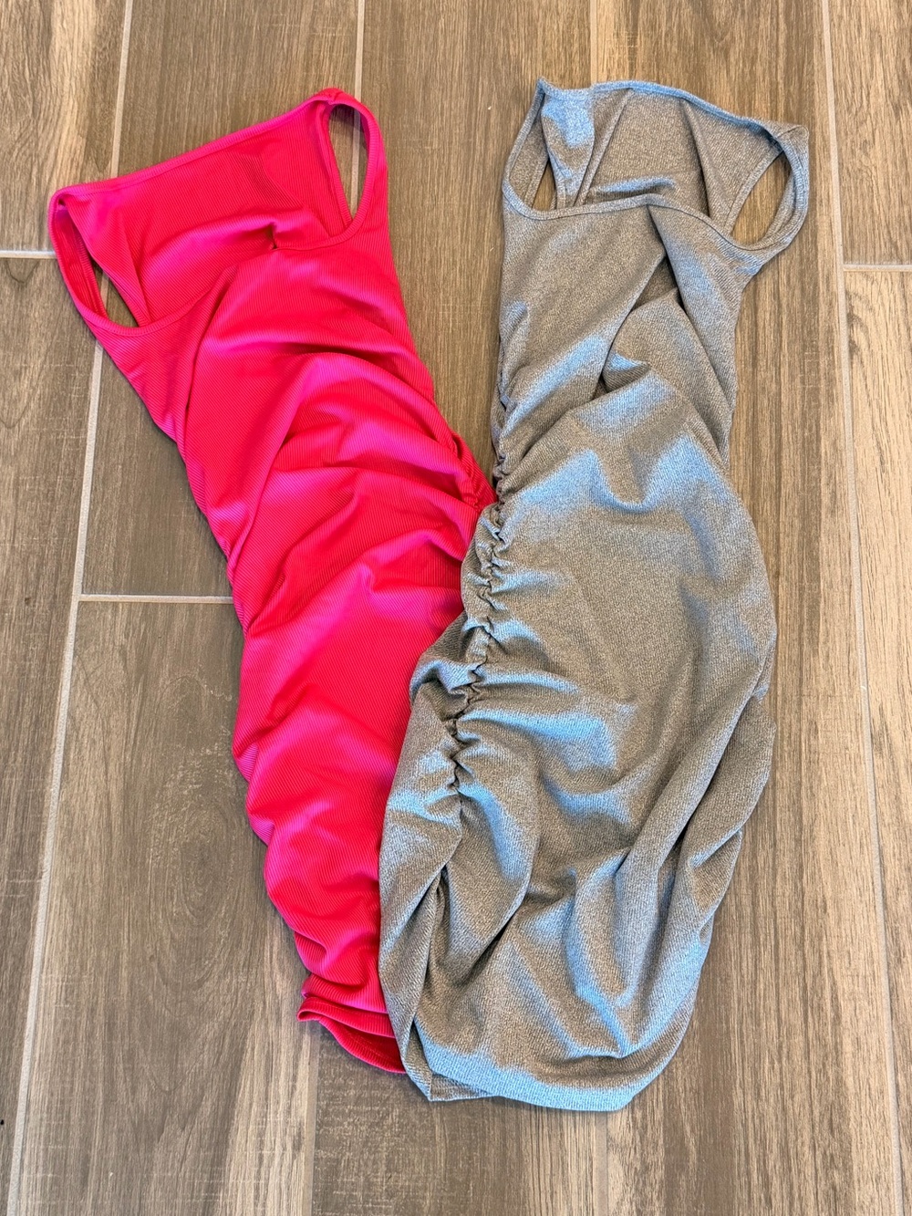 NWOT Set of 2 Bodycon Dresses - Pink Gray Small